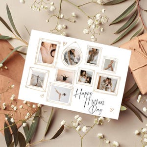 Happy Mothers Day Greeting Card (Photos Fully Customizeable)
