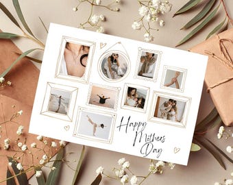 Happy Mothers Day Greeting Card (Photos Fully Customizeable)