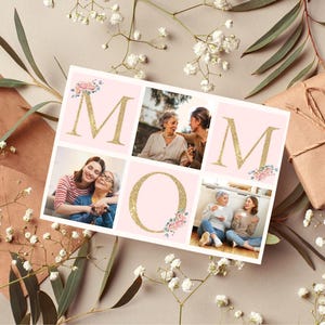 Happy Mothers Day Greeting Card (Photos Fully Customizeable)