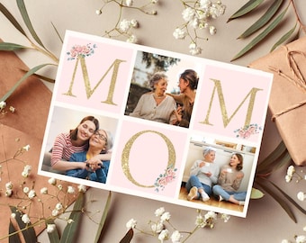 Happy Mothers Day Greeting Card (Photos Fully Customizeable)