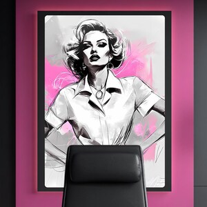Museum-Quality Matte Paper Poster Marilyn Style Pop Art | Wall Art  Print - Modern Wall Décor - Vivid & Durable Artwork