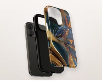 Telefoonhoesje met koi-vis en MagSafe-compatibiliteit, magnetisch iPhone-hoesje met Japanse kunstprint, Zen Water-design
