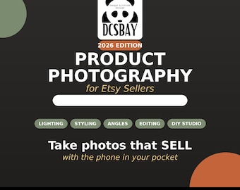 Handleiding voor productfotografie op Etsy | Hoe maak je productfoto's met een iPhone | Fotohandleiding voor kleine bedrijven (PDF) | Belichting, styling en bewerking | 2026