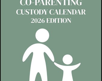 Kalender voor co-ouderschap en voogdij 2026, A4 PDF-sjabloon, printbaar