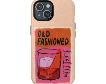 Ouderwets telefoonhoesje — Retro cocktail iPhone magnetisch hoesje