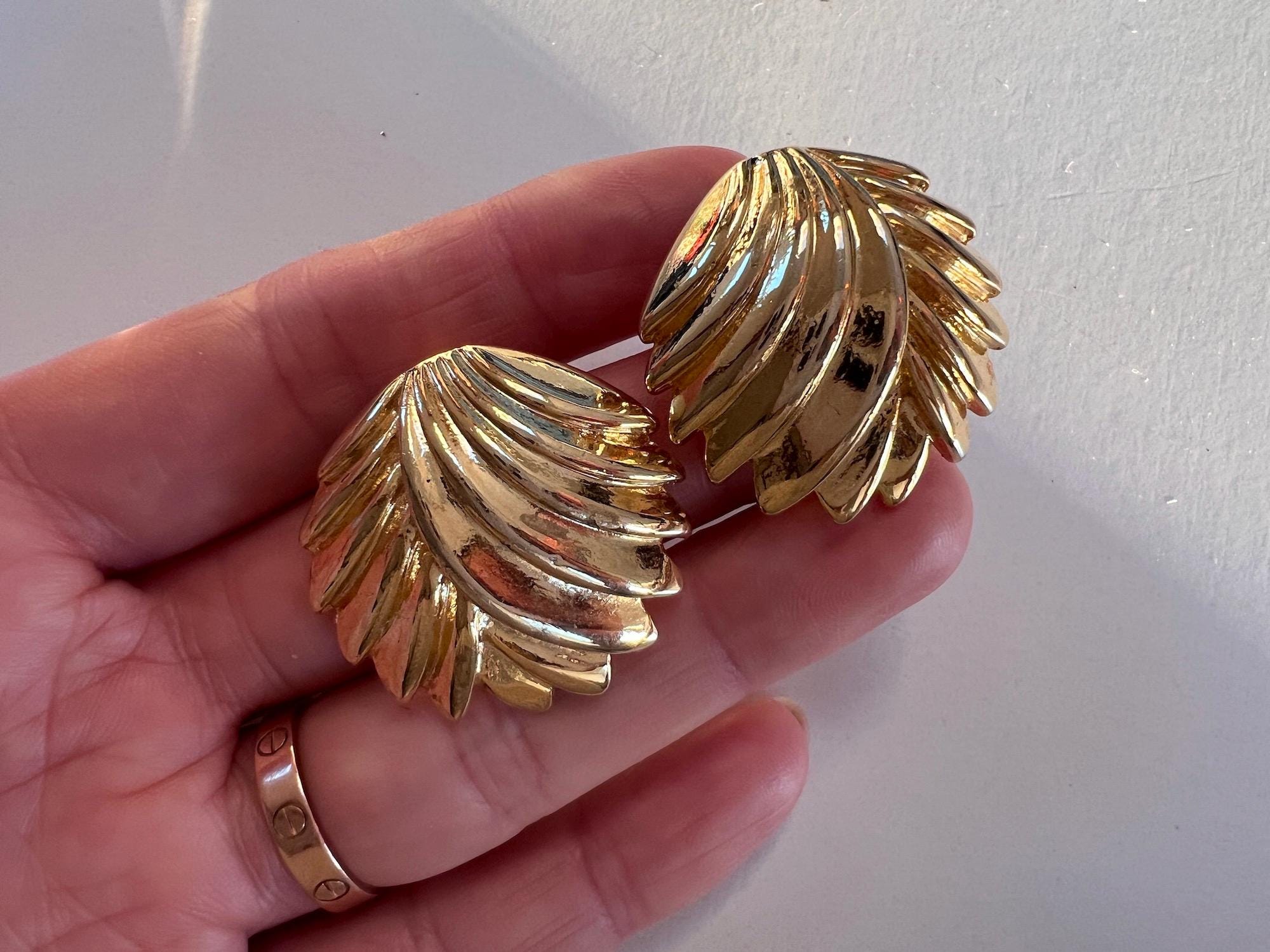 Boucles D'oreilles Vintage à Clip Millor - Métal Doré, Garantie 10 Ans, Occasion