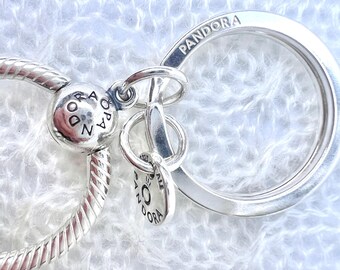 Pandora Sterling Silver 21st Birthday Charm Keyring: Crystal