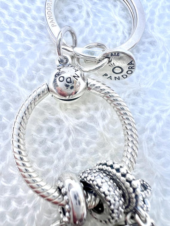 Pandora Sterling Silver 21st Birthday Charm Keyring: Crystal