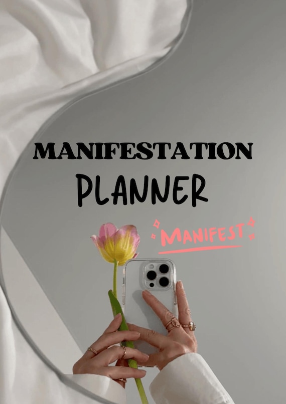 Manifestation Planner | Digital & Printable Law of Attraction Journal | Goal Setting, Affirmations, Vision Board | Mindset Tracker