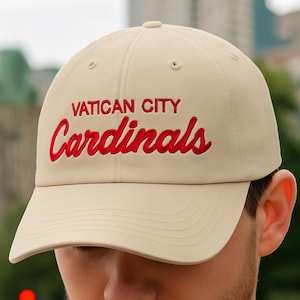 Vatican City Cardinals Dad Cap: Funny Christian Catholic Meme Hat