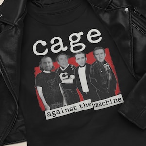 Cage Against Meme T-Shirt: Nicolas the Machine Parody - Punk Rock Gift