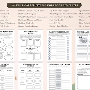 PLR What Career Fits Me Workbook for Commercial Use, Printable and Editable Template, Career Self-Assessment, Job that Fits Me image 3