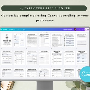 PLR Extrovert Life Planner for Commercial Use, Printable and Canva Editable Template, Social Skills Guide image 6