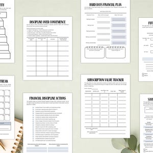 Planificador de Disciplina Financiera PLR para Uso Comercial, Plantilla Imprimible y Editable / Planificador de Hábitos Financieros imagen 7