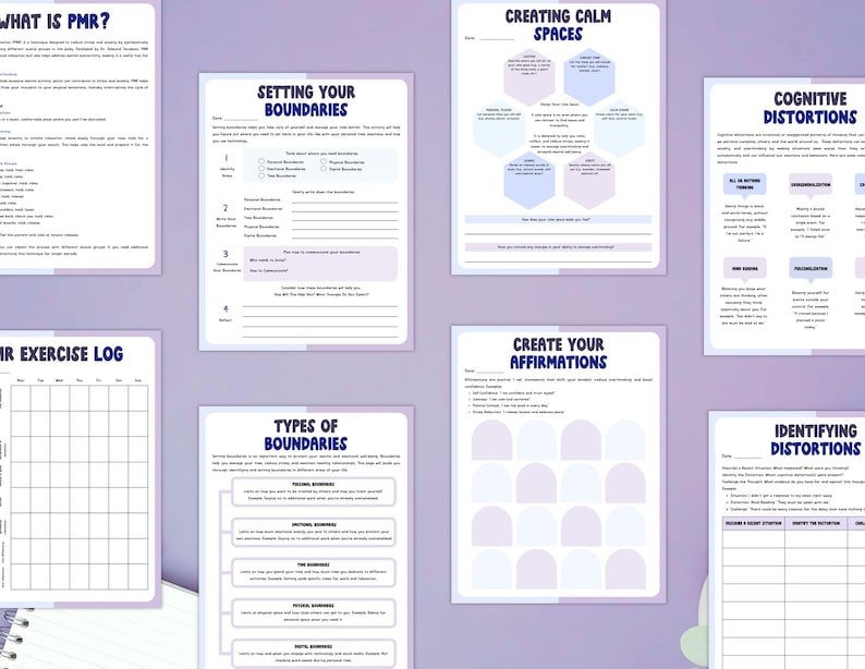 PLR / Resell Stop Overthinking Workbook, Printable and Editable Template, Declutter Your Mind, Anxiety Workbook, Mental Health Journal image 6
