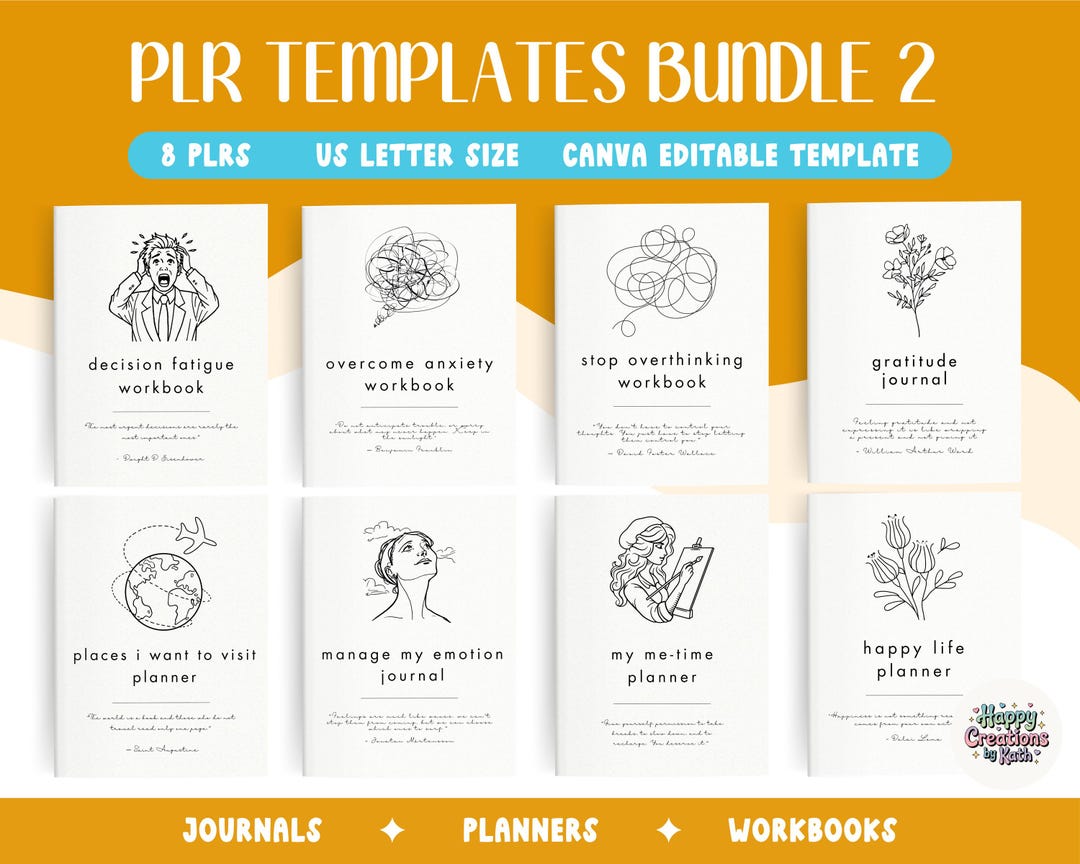 PLR Templates Bundle 2 | Journals, Planners & Workbooks Best Sellers ...