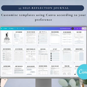 PLR Law of Attraction Journal for Commercial Use, Printable and Editable Template, Manifestation Journal, Mindfulness Journal