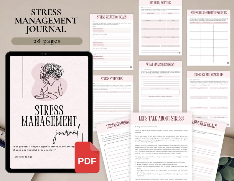 5 Burnout Recovery Bundle for Personal Use | PDF Printable and Digital Use | Stress Relief Worksheets | Mental Burnout | Overwhelm Detox