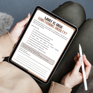 PLR / Resell High-Functioning Anxiety Journal, Printable and Canva Editable Template, Mental Health Worksheets, Anxiety Journal, Self-Help image 8