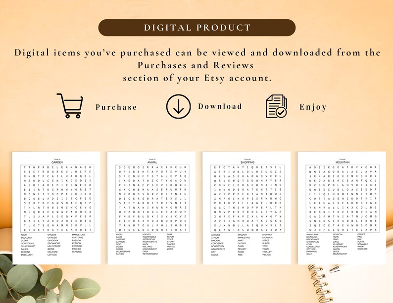 Word Search 2000+ Pages Bundle Printable Puzzle Game with Solution for Kids, Adult, Seasons, Christmas, Halloween, Thanksgiving Holidays PDF image 8