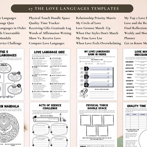 PLR 愛の言語ワークブック（商用利用可）、編集・印刷可能なテンプレート、親密さワークブック、人間関係ジャーナル 画像 3