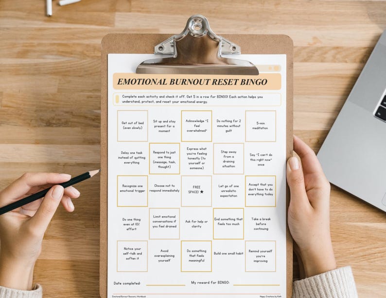 Emotional Burnout Recovery Workbook PDF | Burnout Journal, Self Care Worksheets, Stress Relief Planner, Recovery Tracker Printable image 7