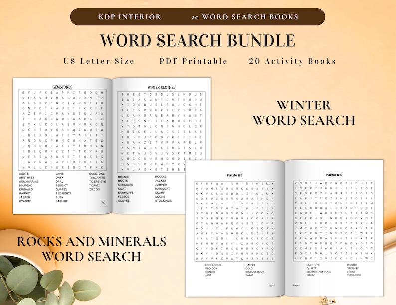 Word Search 2000+ Pages Bundle Printable Puzzle Game with Solution for Kids, Adult, Seasons, Christmas, Halloween, Thanksgiving Holidays PDF image 6