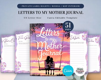 Lettere PLR al mio diario di mamma per uso commerciale, modello stampabile e modificabile, lettere a mia mamma, diario di cara mamma