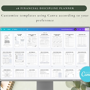Planificador de Disciplina Financiera PLR para Uso Comercial, Plantilla Imprimible y Editable / Planificador de Hábitos Financieros imagen 6