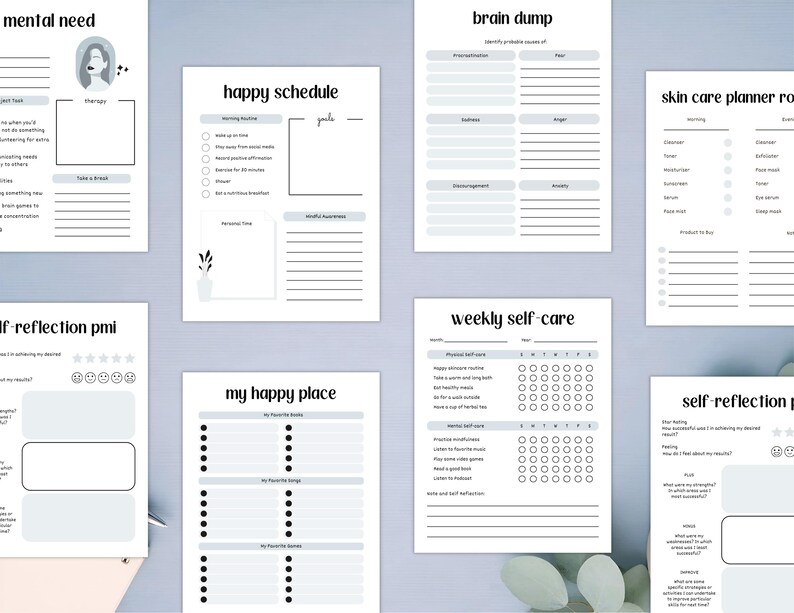 PLR Self-Love Journal for Commercial Use, Printable and Editable Template, Self-Care Journal, Affirmation Journal, Self-Love Plan image 7
