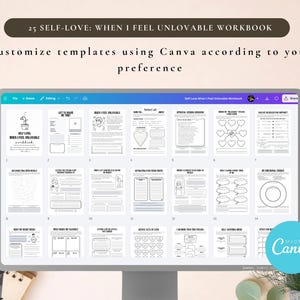 PLR Self-Love: When I Feel Unlovable Workbook, Printable and Editable Template, Commercial Use, Healing Journal