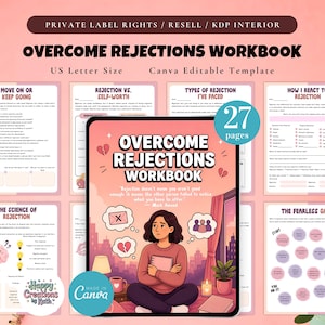 PLR / Resell Overcome Rejections Workbook, Printable and Editable Template for Commercial Use, Handling Rejections, Heal from Rejection