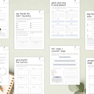 PLR Intermittent Fasting Planner for Commercial Use, Printable and Editable Template, Intermittent Fasting Tracker, IF Planner