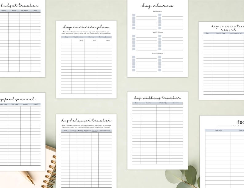 PLR Dog Care Planner for Commercial Use, Printable and Editable Template, Pet Planner, Dog Planner, Dog Journal, Dog Records image 7