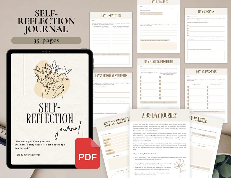 5 Self-Discovery Journal Bundle for Personal Use | PDF Printable and Digital Use | Find Your Passion, Discover True Self, Find Your Why