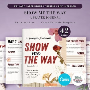 PLR（プライベートラベルライセンス）Show me the Wayジャーナル（商用利用可）、印刷・編集可能なテンプレート、祈りのジャーナル、信仰のジャーナル