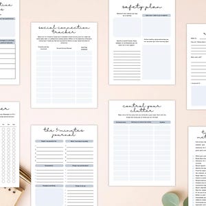 PLR Mental Burnout Workbook for Commercial Use, Printable and Editable Template, Wellness Journal, Coping Strategies Journal image 7