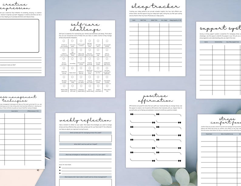 PLR Stress Management Journal for Commercial Use, Printable and Editable Template, Emotional Regulation, Stress-Relief image 7