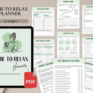 5 Burnout Recovery Bundle for Personal Use | PDF Printable and Digital Use | Stress Relief Worksheets | Mental Burnout | Overwhelm Detox