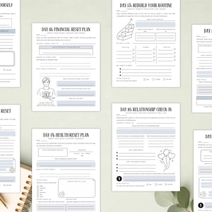 PLR 20-Day Life Reset Planner for Commercial Use, Printable and Editable Template | Self-Improvement Planner | Daily Life Reset image 7