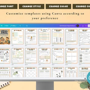 PLR / Resell Decision Fatigue Workbook, Printable and Editable Template, Overcome Decision Fatigue, Decision-Making Tool, Daily Decision image 5