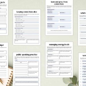PLR Extrovert Life Planner for Commercial Use, Printable and Canva Editable Template, Social Skills Guide image 7