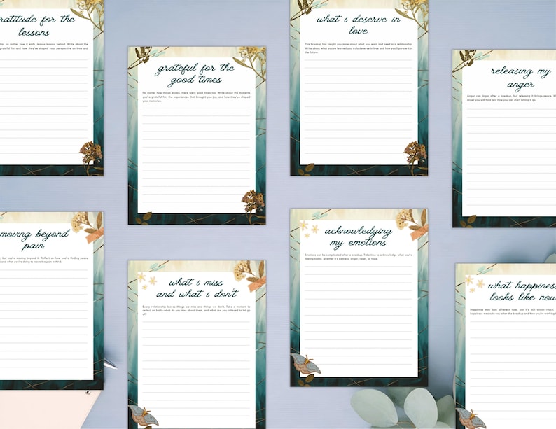 PLR After the Break Up Journal for Commercial Use, Printable and Editable Template, Healing Journal, Break Up Worksheet