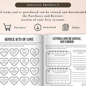 PLR Self-Love: When I Feel Unlovable Workbook, Printable and Editable Template, Commercial Use, Healing Journal