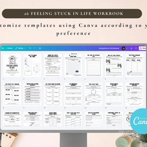 PLR Feeling Stuck in Life Workbook for Commercial Use, Printable and Editable Template, Feeling Trapped Worksheets, Self-Growth image 6