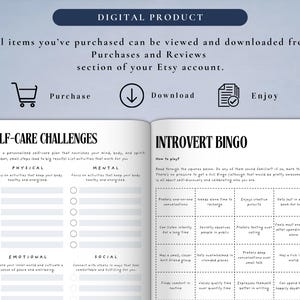 PLR Diario para introvertidos para uso comercial, plantilla imprimible y editable en Canva, diario de atención plena imagen 4