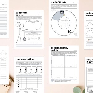 PLR Decision Fatigue Workbook for Commercial Use, Printable and Editable Template, Daily Decision Log, Decision-Making Planner image 7