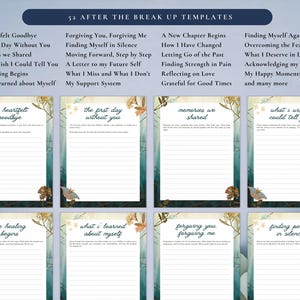 PLR After the Break Up Journal for Commercial Use, Printable and Editable Template, Healing Journal, Break Up Worksheet