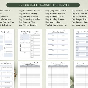 PLR Dog Care Planner for Commercial Use, Printable and Editable Template, Pet Planner, Dog Planner, Dog Journal, Dog Records image 3