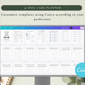 PLR Dog Care Planner for Commercial Use, Printable and Editable Template, Pet Planner, Dog Planner, Dog Journal, Dog Records image 6
